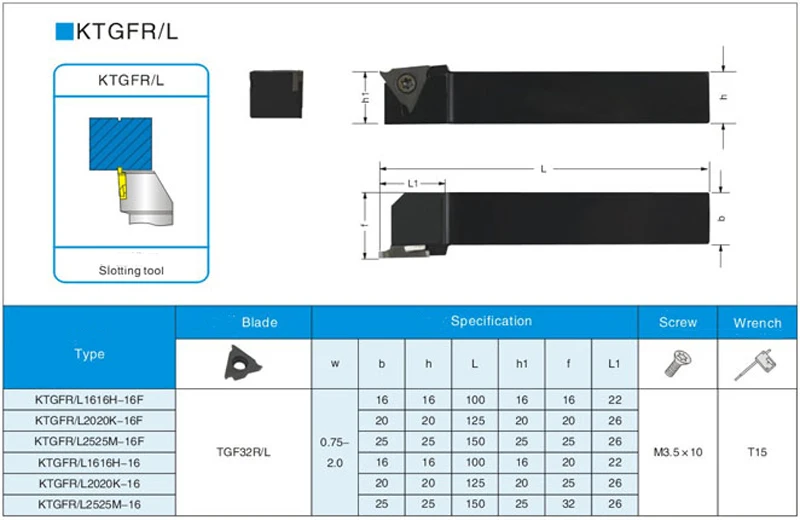 KTGFR2020K16 KTGFL2020K16 токарный инструмент, внутренняя резьба гранильный станок держатель инструмента, держатель инструмента для канавок для TGF32R TGF32L