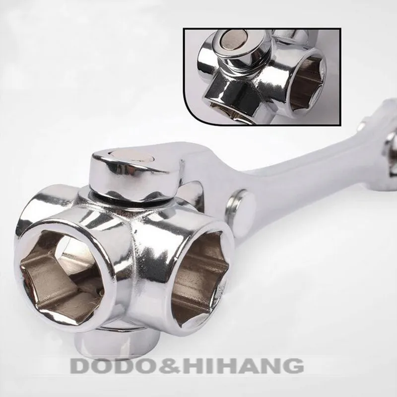 8 in1 univsersal head wrench a set of keys hexagons set socket flexible spanner wrench chrome vanadium hand tool (5) 
