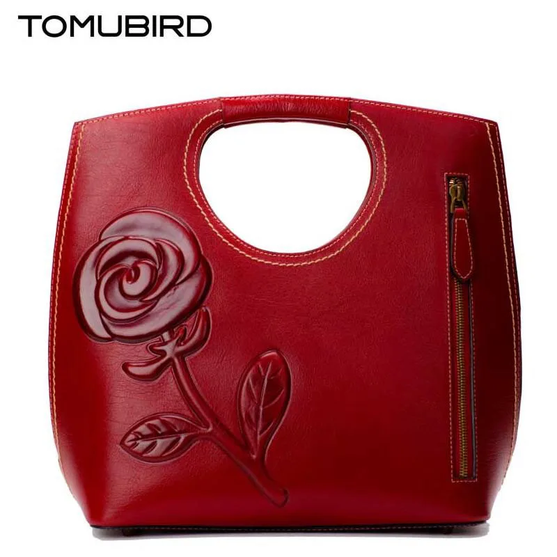TOMUBIRD 2017 new Superior cowhide leather rose embossed font b famous b font font b brand
