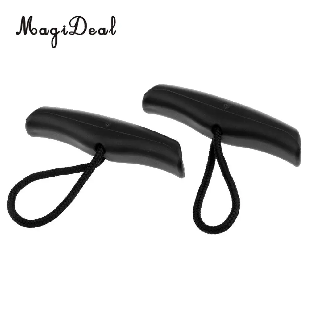 2Pcs Kayak Canoe Toggle Handle Carry Handle Pull Handle Cord Rope Boat Replacement Accessories with Deck Loops Pad Eyes Tie Down