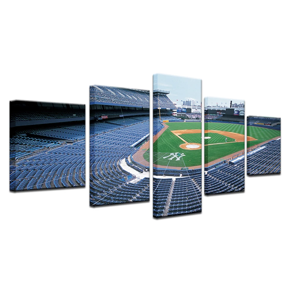 Modern Landscape Canvas Painting Baseball Sport Field Wall Art Picture