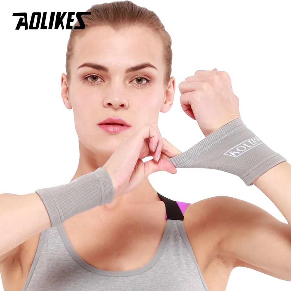 AOLIKES 1 Paar Handgelenkstütze Schützen Armband Unisex Armschienen für Basketball Fußball Laufen