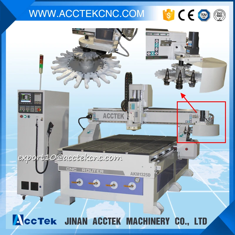 Taiwan SYNTEC (6MB) control system 1325 automatic 3d wood carving cnc