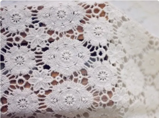 

Ivory Cotton Lace Fabric, vintage lace fabric, bridal lace fabric, wedding fabric, antique lace