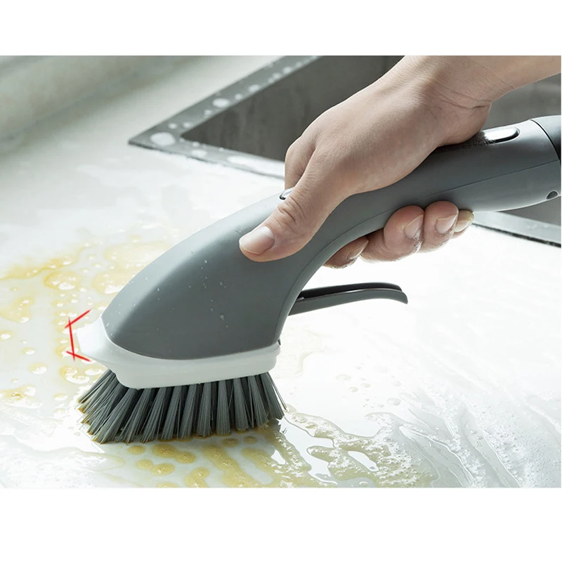 НОВАЯ щетка для очистки с заправкой жидкой ручкой многофункциональная силиконовая щетка для уборки посуды кухонный инструмент для домашнего уборщика