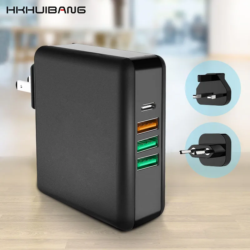 61 W PD نوع C USB شاحن سريع ل ماك بوك هواوي محمول محول الطاقة سريعة تهمة 3.0 هاتف لوحي شاحن يو اس بي لنا الاتحاد الأوروبي المملكة المتحدة 3 التوصيل