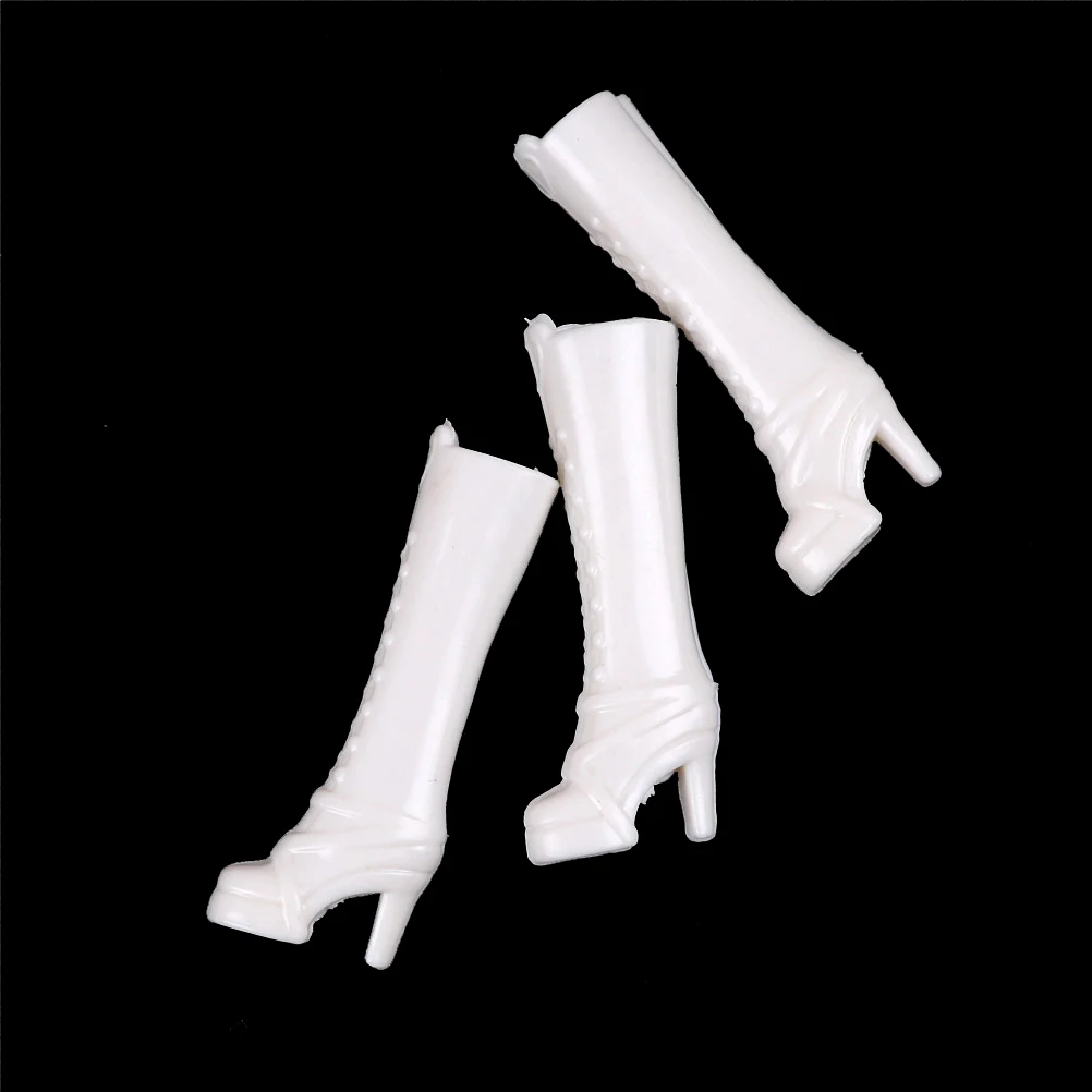 Модные 3 пары оригинальных белых кукольных длинных туфель; модные милые разнообразные туфли для кукольных кукол
