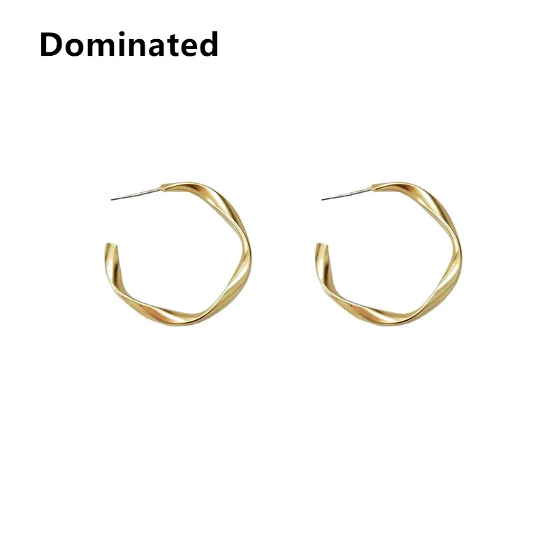 

Dominated Women New Personality Semi Round Earrings Fashion Simple Metal Hoop Earrings