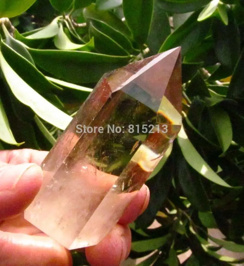 

ddh00882 AAA NATURAL CITRINE SMOKY QUARTZ CRYSTAL POINT Healing