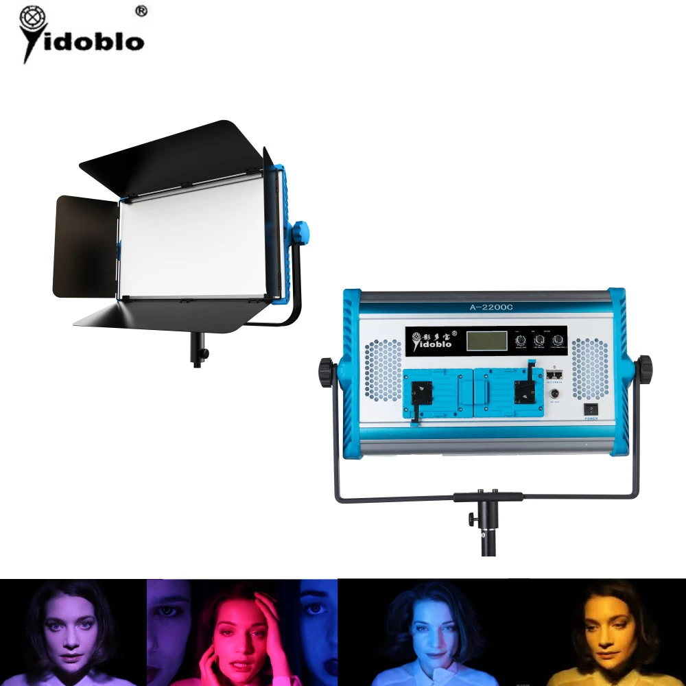 Yidoblo Daylight LED Soft Video Light Panel 5500K Dimmable by DMX/Phone App/Remote Controller with Barndoor/Carrying Bag,Continuous Lighting for Photo Studio Video Film Yidoblo Daylight LED Soft Video Light Panel 5500K Dimmable by DMX/Phone App/Remote Controller with Barndoor/Carrying Bag,Continuous Lighting for Photo Studio Video Film