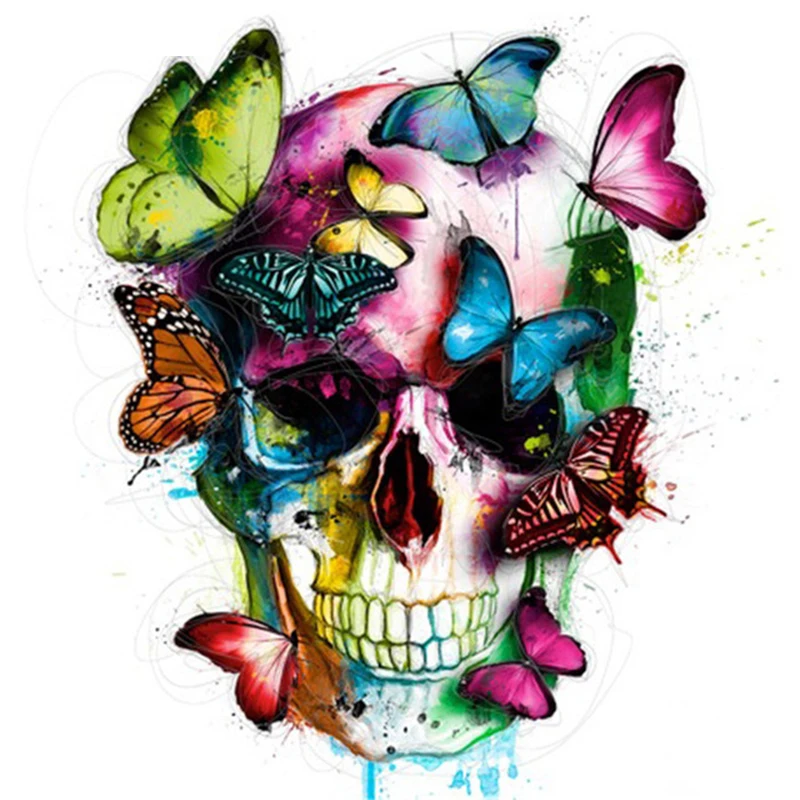 

Full Square Diamond 5D DIY Diamond Painting "Glamorous skull" Embroidery Cross Stitch Rhinestone Mosaic Painting Decor