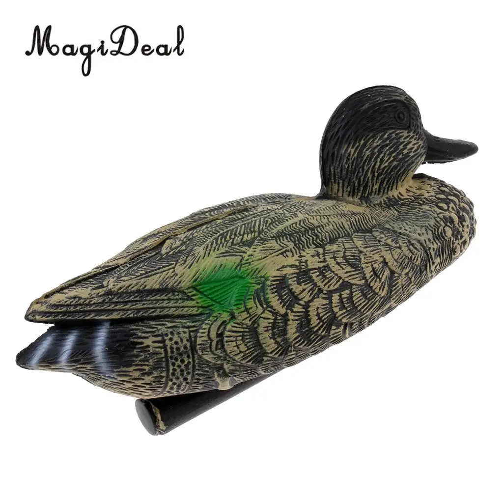 MagiDeal Durable 3D Lifelike Floating Hunting Shooting Drake Duck Decoy Decoying Female/Male Duck Yard Garden Ornament Accessory