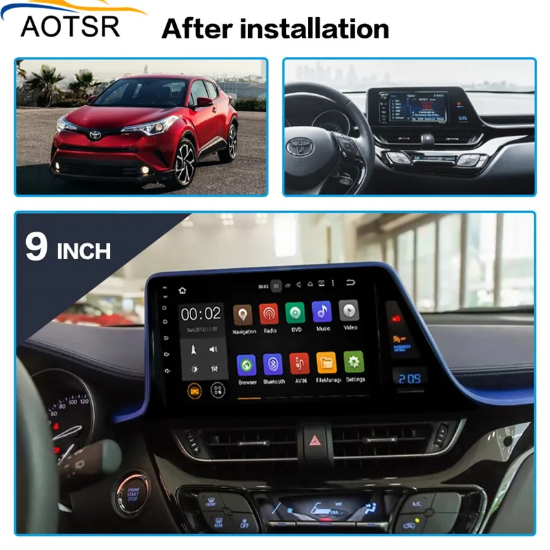 Flash Deal Octa Core Android 8.0 car dvd gps navigation for Toyota CH-R CHR 2016 2017 2018 car dvd radio gps stereo headunit 3