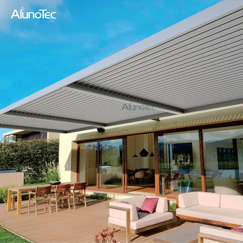 Ip 67 Electric Customized Pergola Opening Patio Aluminium Louver