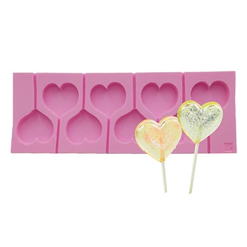 

Love Heart Lollipop Silicone Mold Handmade Molds DIY Fondant Cake Decor Chocolate Candy Cookie Sugar Ice Mould Baking Tool