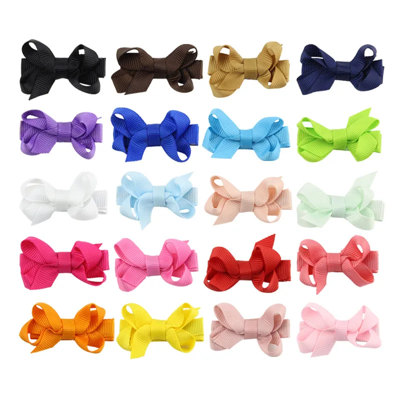 High quality Lovely Hair Clip Girls Hair Bows Hairpins Grosgrain Ribbon hair clips kids hair accessories  (9)