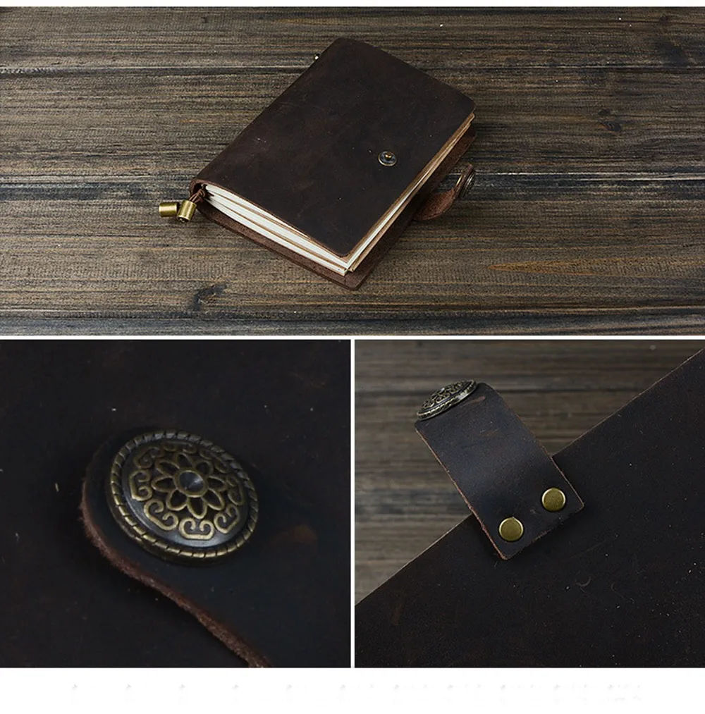 Малый размеры ручной работы Travelers тетрадь пояса из натуральной кожи дорожная записная книжка планировщики творческий DIY Винтаж