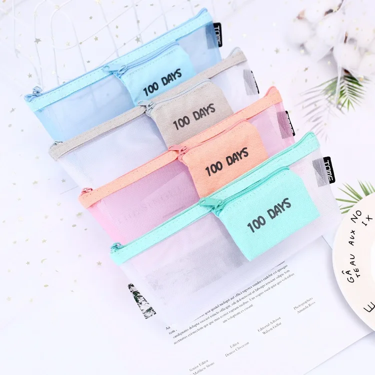 

1 Pcs Kawaii Pencil Case 100 days Gift Estuches School Pencil Box Pencilcase Pencil Bag School Supplies Stationery