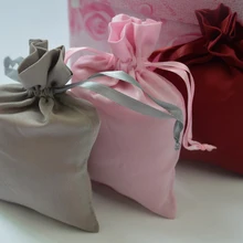 Маленькие атласные drawstring сумка индивидуальные украшения сумок ювелирных изделий Атлас сумки оптом для ювелирных изделий подарок волос браслет несессер