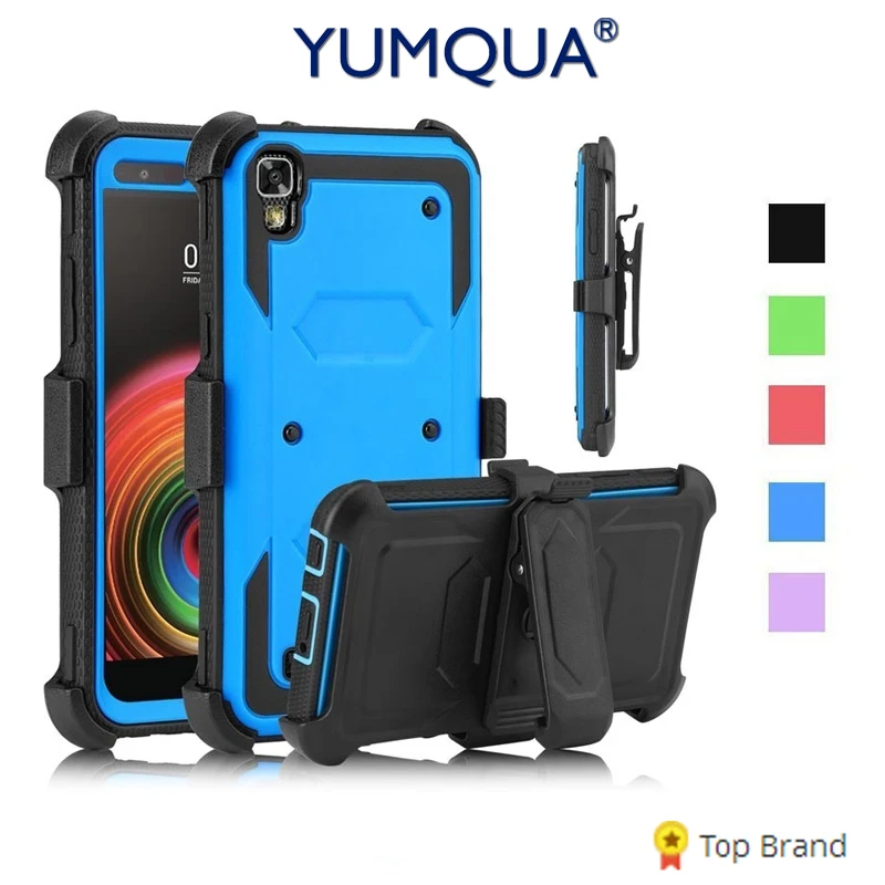 

YumQua Cover Case Hybrid Heavy Duty Rugged Belt Clip Phone Case Cover for LG X Power 2 / X Charge K210 K220 K220DS K220Y 5.3"