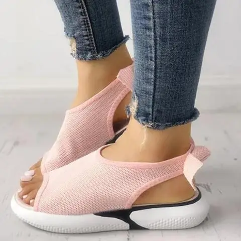 

vertvie Fashion Women Sandals Breathable Comfort Shopping Ladies Walking Shoes Summer Platform Mesh Sandals Plus Size 43