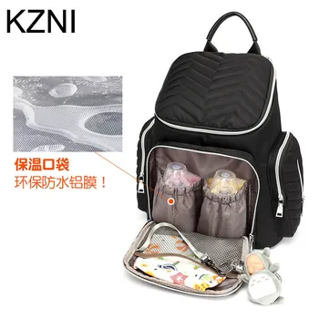 

Designer Baby Diaper Bag Backpack Or Cross Body Bag for Mom Or Dad with Bonus Changing Pad Clutch By KZNI