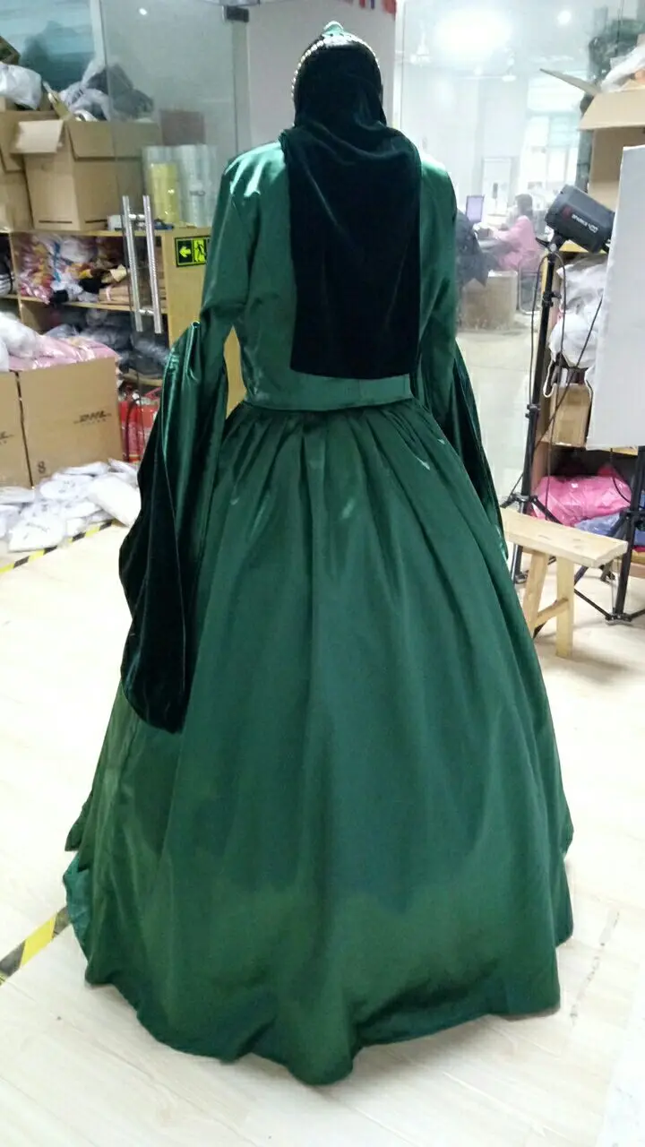 Victorian Queen Elizabeth Tudor Period Tudor dress cosplay costume Anne  Boleyn style green dress cosplay costume - AliExpress 200000532