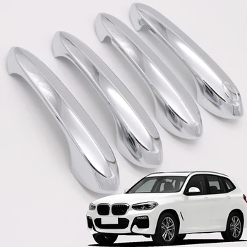 

Exterior Accessories Side Door Handle Cover Decorative Trim ABS Chrome 4pcs For BMW X3 G01 2018 car styling
