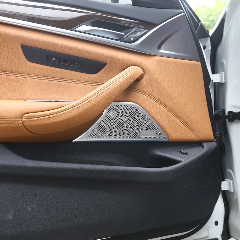 Для BMW 5 серии G30 год автомобиль-Стайлинг алюминиевый сплав передняя дверь динамик накладка 2 шт