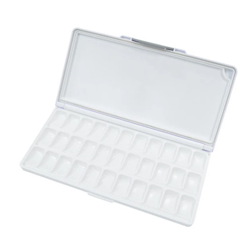 

1pcs Plastic Artists Watercolor Empty Rectangle Palette Pans Watercolour Tool