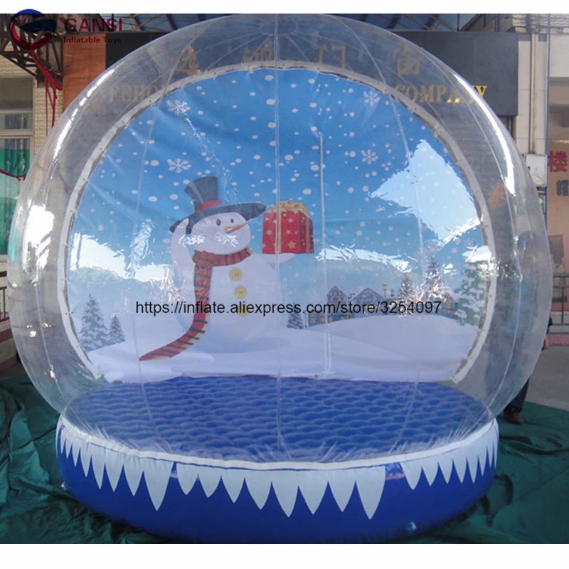 Chirstmas Decoration Advertisement Blow Up Inflatable Snow Globe Tent Human Size Inflatable Snow Globe Photo Booth