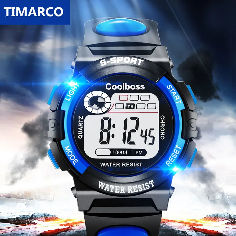 2018 Children LED Digital Sport Watches Children Boy Clock Relogio