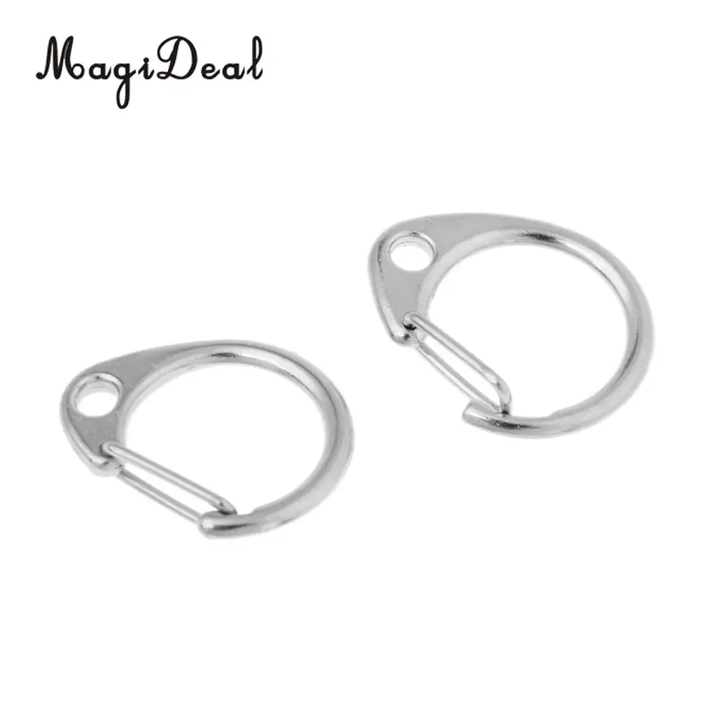 10PCS Keychain Carabiner Clip Metal D-Ring Locking Snap Hook Clasp Backpack Bag Accessories Outdoor Camping Hiking Hardware