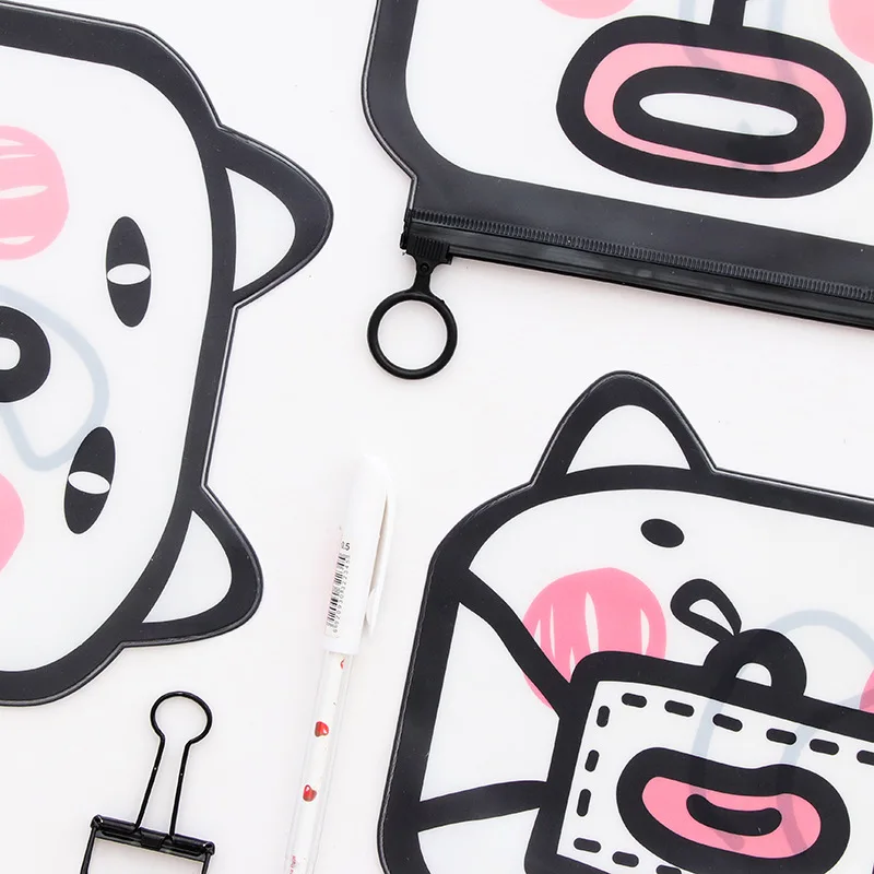1 шт. корейские канцелярские принадлежности из ПВХ|pencil bag|zipper pencilzipper pencil bag |