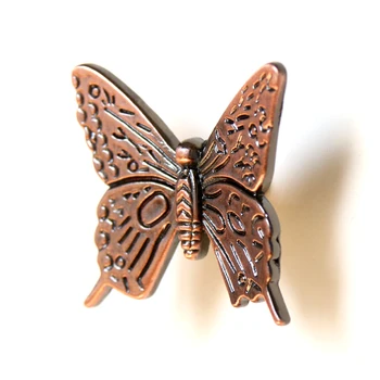 

12pcs Antique Butterfly furniture handles wardrobe cabinet handles Knob Bronze Drawer Pull Closet Door Hardware