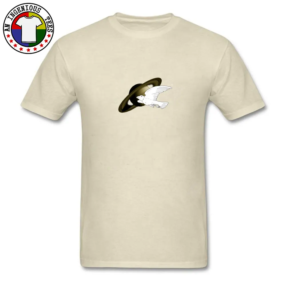 Casual3D Printed Short Sleeve T Shirt Summer/Fall Hot Sale O-Neck 100% Cotton Tops & Tees Men Tshirts Bird in spaaace  Bird in spaaace beige