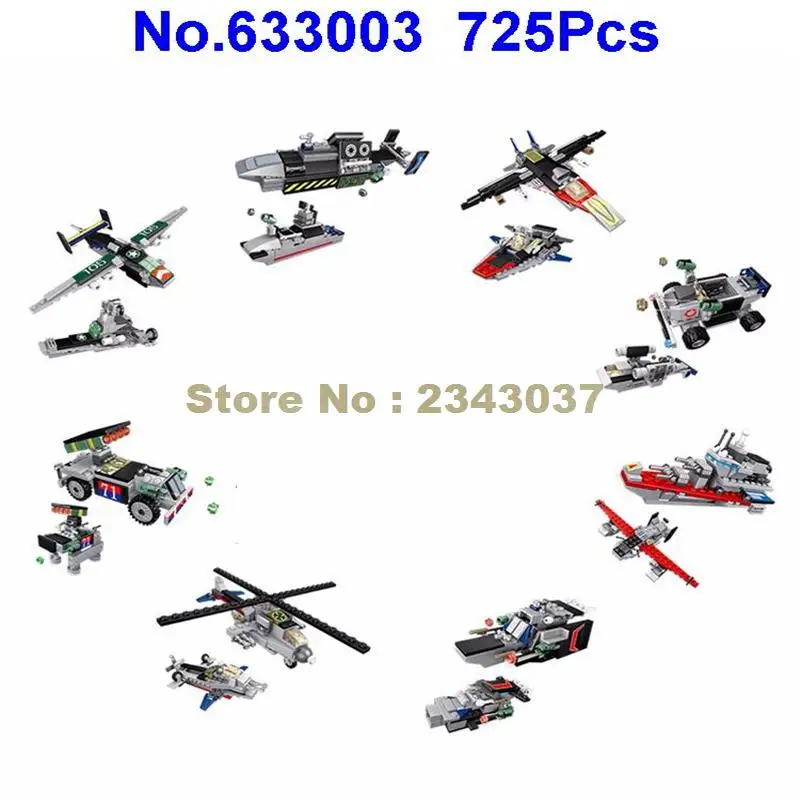 725 шт. 8 в 1 строительные блоки|building blocks|aircraft carrierblock block |