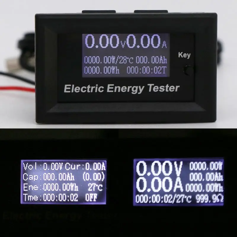 DC120V 20A цифровой вольтметр постоянного тока измеритель напряжения ЖК-дисплей тестер энергии зарядное устройство Амперметр батарея источник питания емкость обнаружения