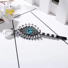 Стразы для глаз в форме Заколки для женщин и девочек Искусственный жемчуг акриловые бусины Длинные заколки для волос шпильки аксессуары для волос