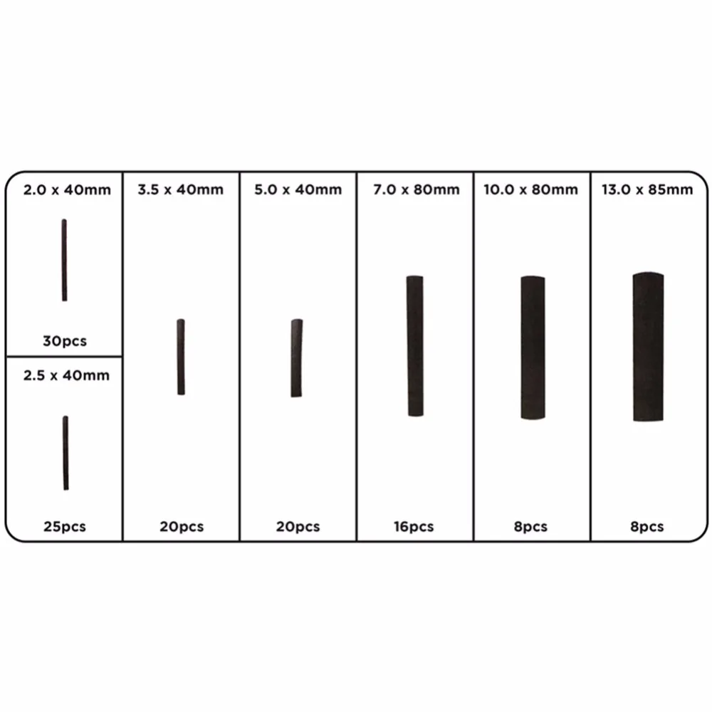 127 pc черная Термоусадочная трубка Ассортимент обертывание Электрический изоляционный кабель трубка Ассортимент полиолефинов черный изоляционный рукав