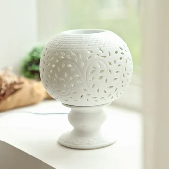 

White Fragrance Lamp Plug Oil Furnace Ceramic Incense Burner Bedside Bedroom Living Room Gift