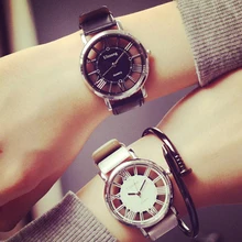 Relogio feminino 2016 Nouvelles femmes de mode vintage montre, feuille de laiton notes de musique horloge femmes bracelet en cuir quartz montres femmes
