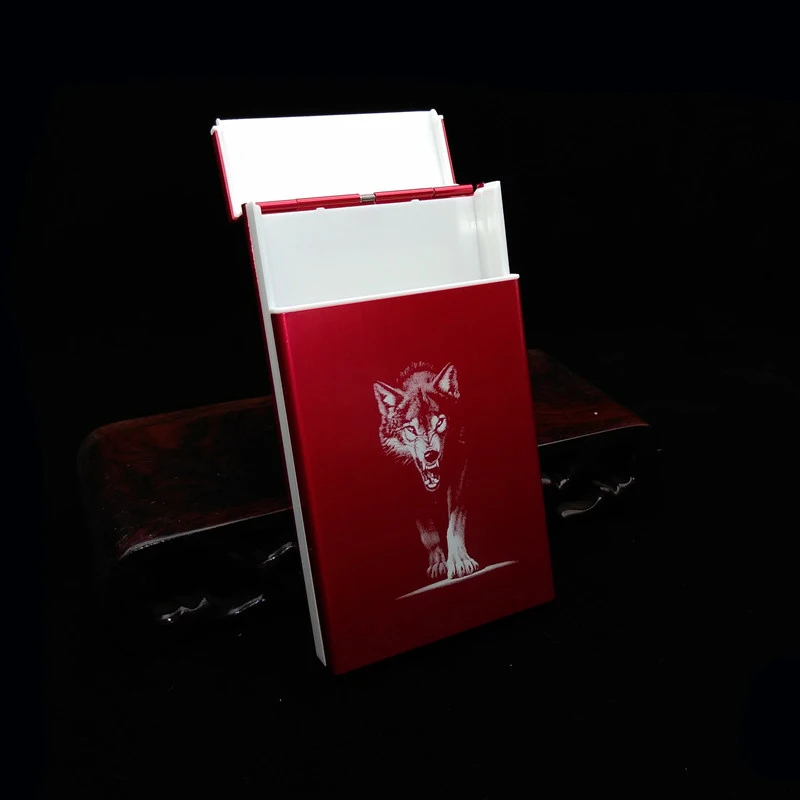 Чехол для сигарет Laifu из алюминиевого сплава и пластика Wolf ультратонкая тонкая