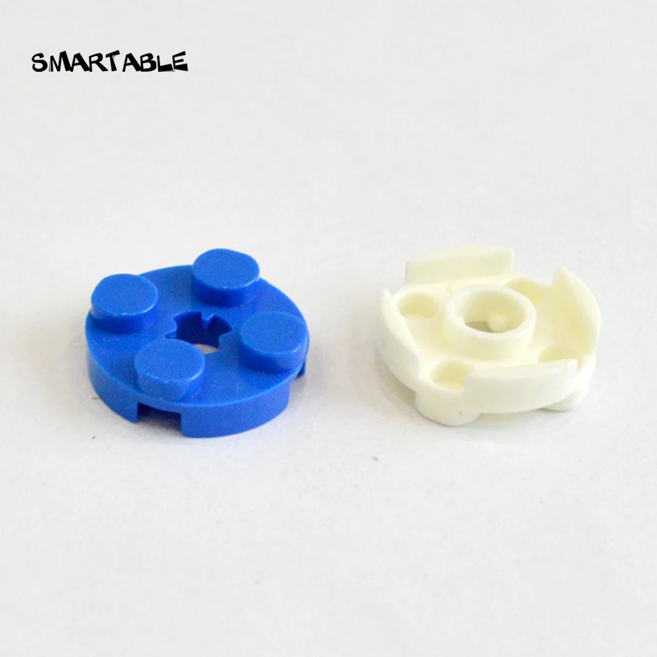 Smartable Plate Round 2x2 с отверстием для оси детали строительных блоков креативные