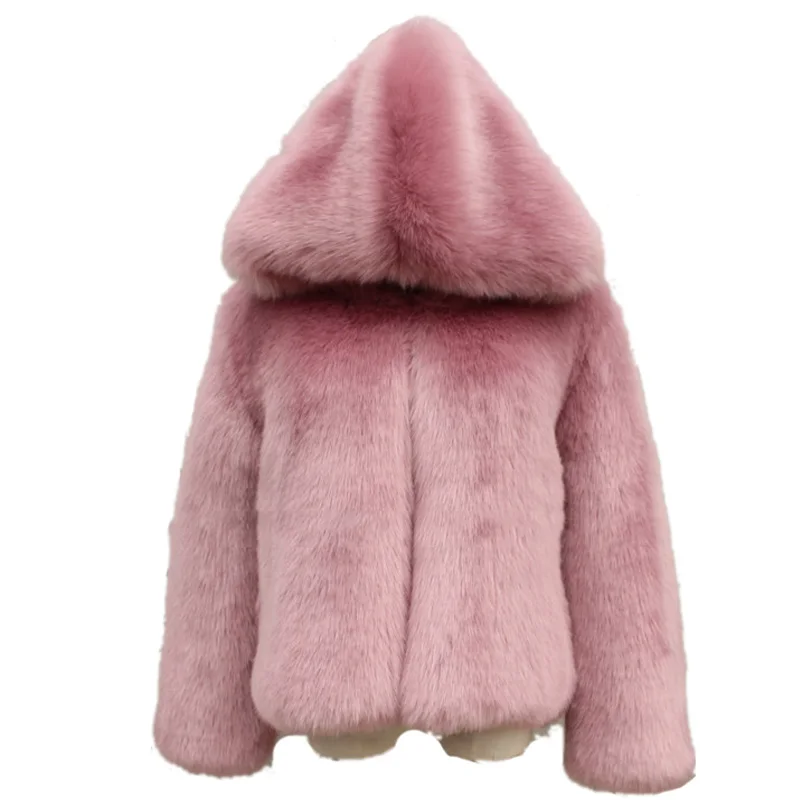 Модная зимняя шуба из искусственного лисьего меха женские осенние парки теплые