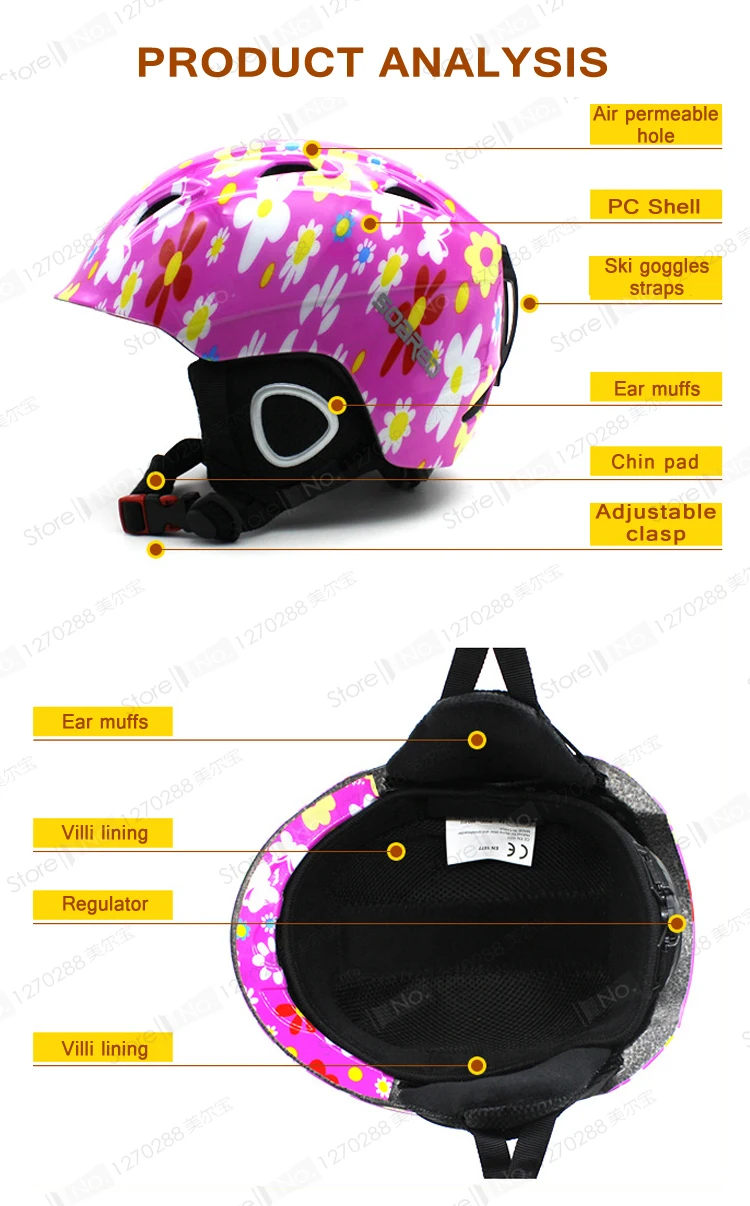 Новые брендовые теплые плюшевые лыжные шлемы для детей/мальчиков/девочек, Зимний шлем для сноуборда, снегоход, скутер, маска, Санки, лыжи, Спортивная безопасность