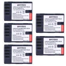 5pcs 1860mAh DMW-BLF19 DMW BLF19 BLF19 Rechargeable Li-ion Batteries for Panasonic Lumix DMC-GH3 DMC GH3 GH4 DMC-GH4 GH5 Camera