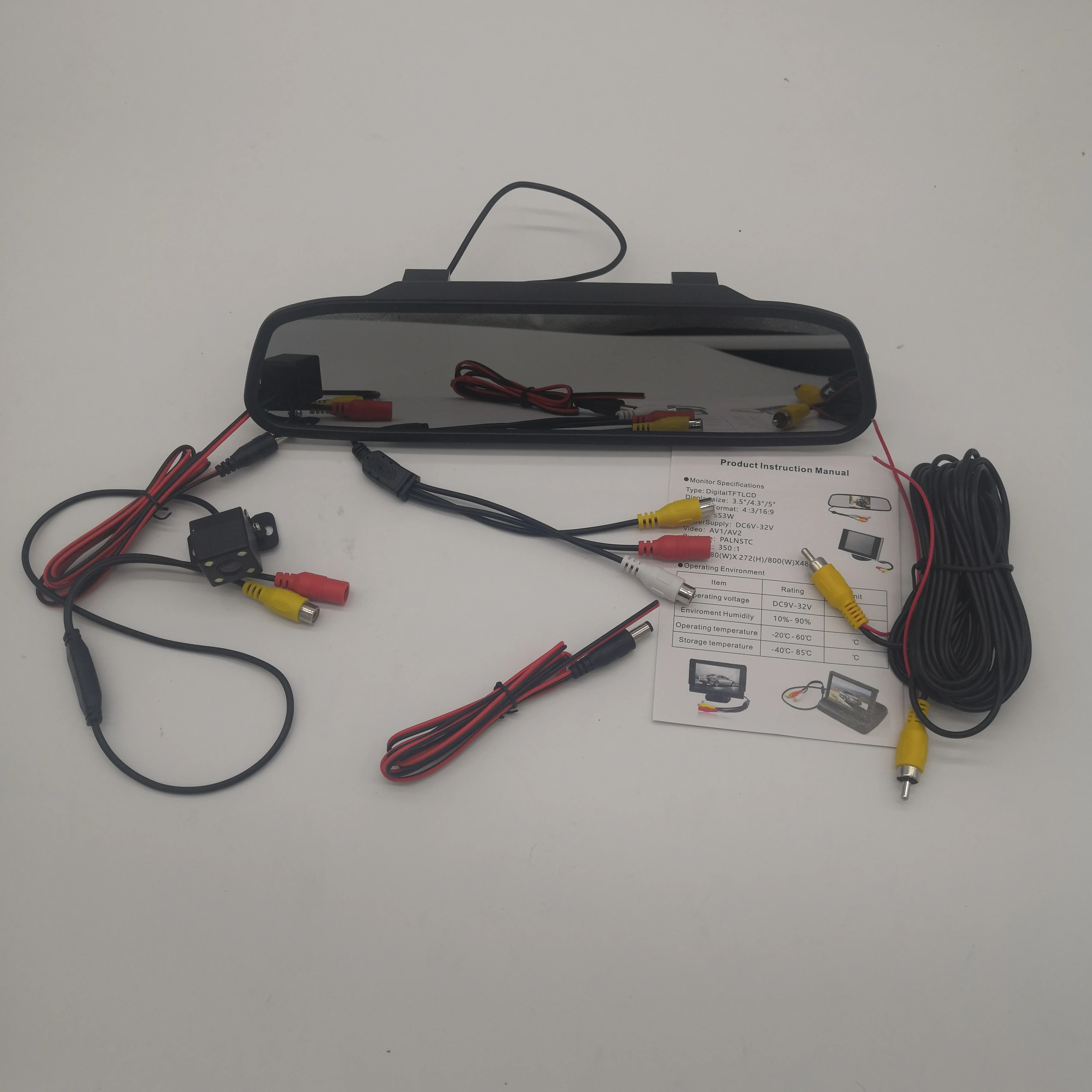  Viecar Car Rearview Mirror Monitor With Night Vision Reversing Rear View Camera 4.3 inch Screen dis