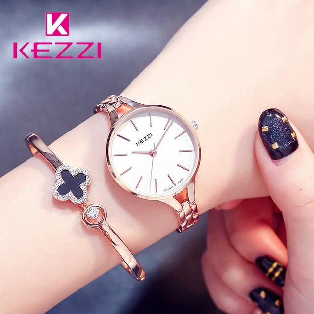Kezzi Women Bracelet Watches Ladies Stainless Steel Band Big Dial Quartz Wrist W Kezzi Women Bracelet Watches Ladies Stainless Steel Band Big Dial Quartz Wrist W