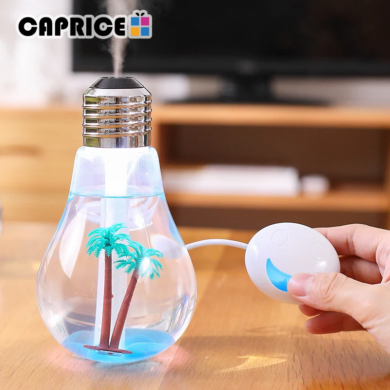 Mini Landscape Glass Bulb Night Light Humidifier for Room Mini Creative Gift Home Decoration Accessories Ornaments Home Js-Qcdp